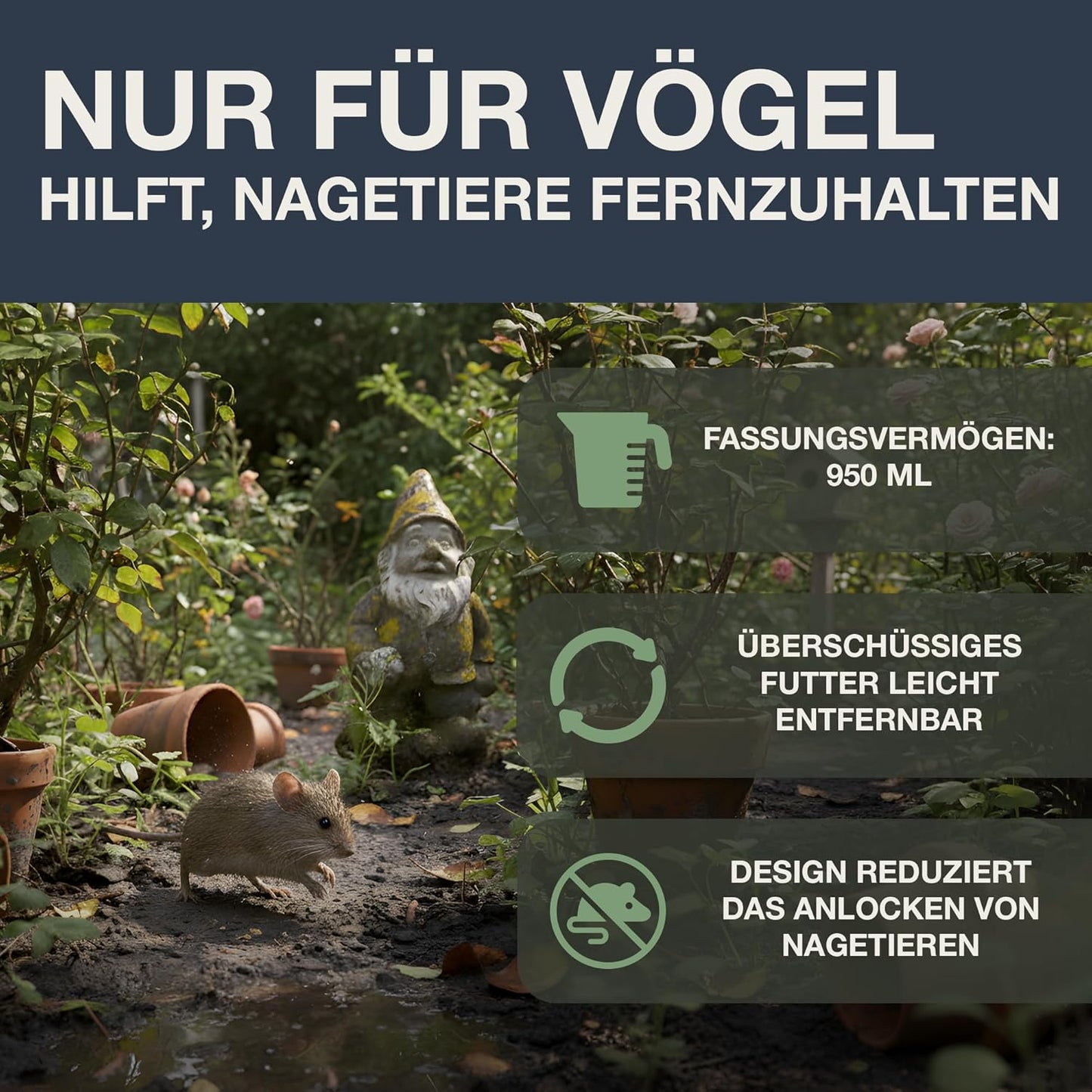 Vogelfutterhaus zum Aufhängen