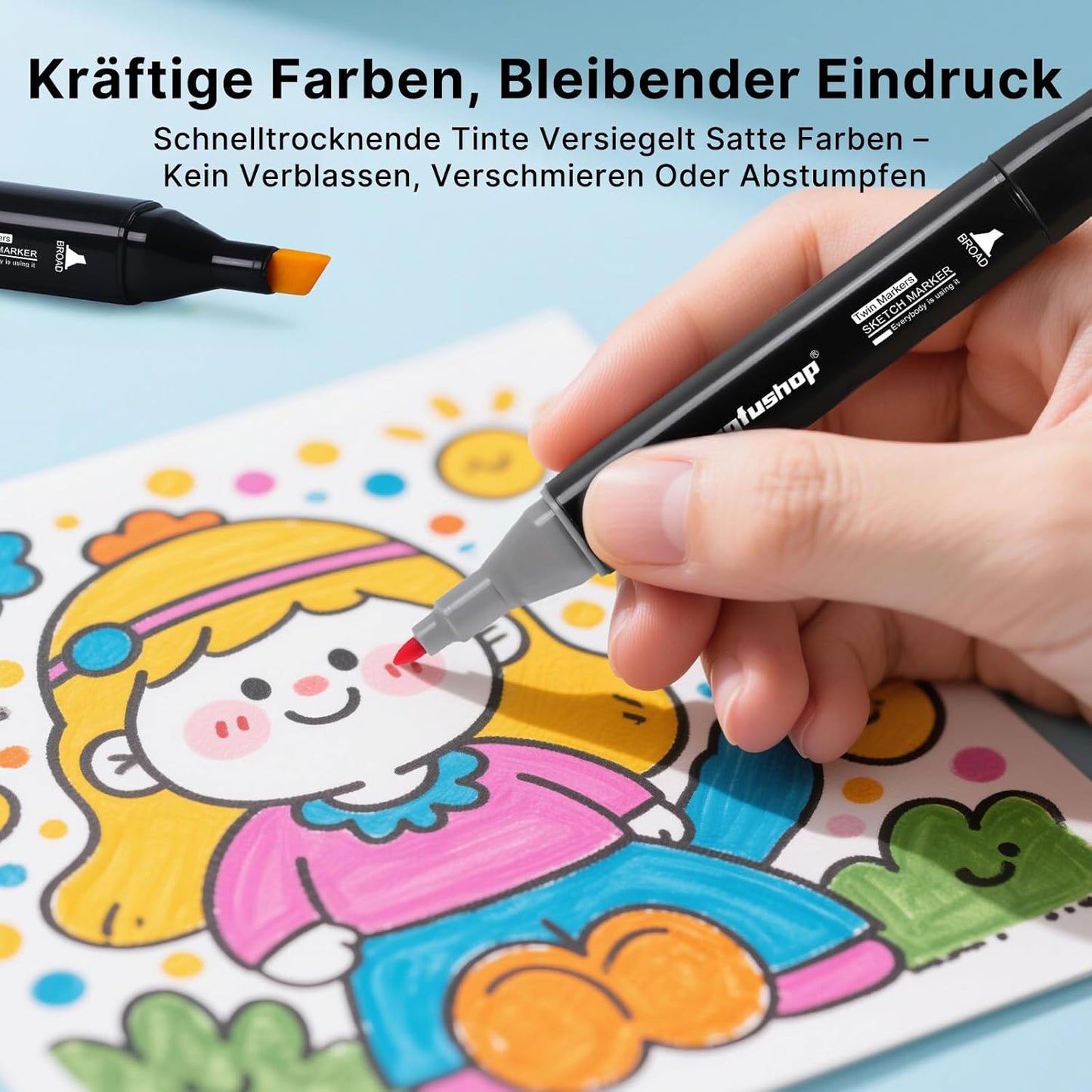 Alkoholmarker-Set mit Doppelspitze, 204