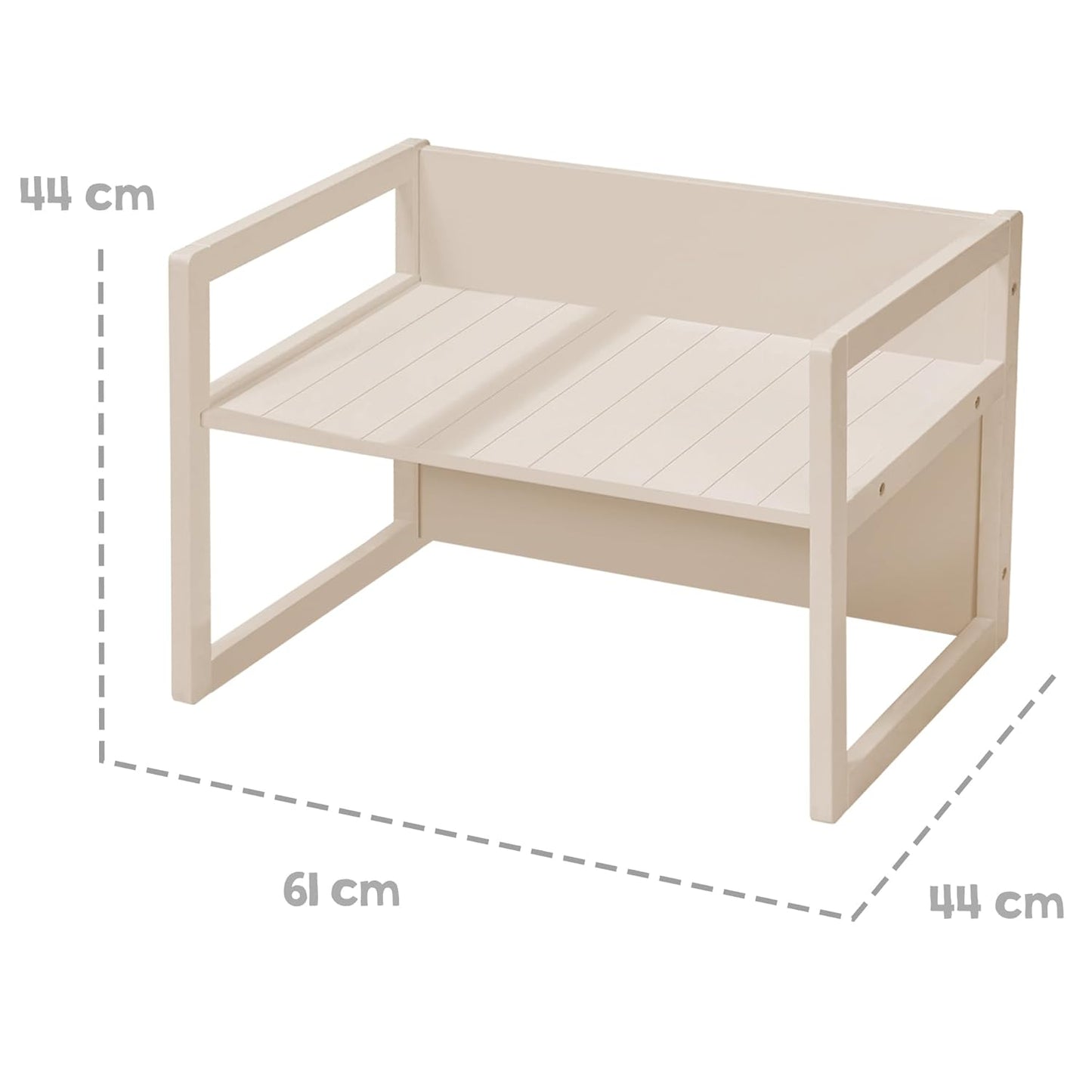Sitzbank für Kinder im Landhausstil, Cashmere / Beige Sitzbank