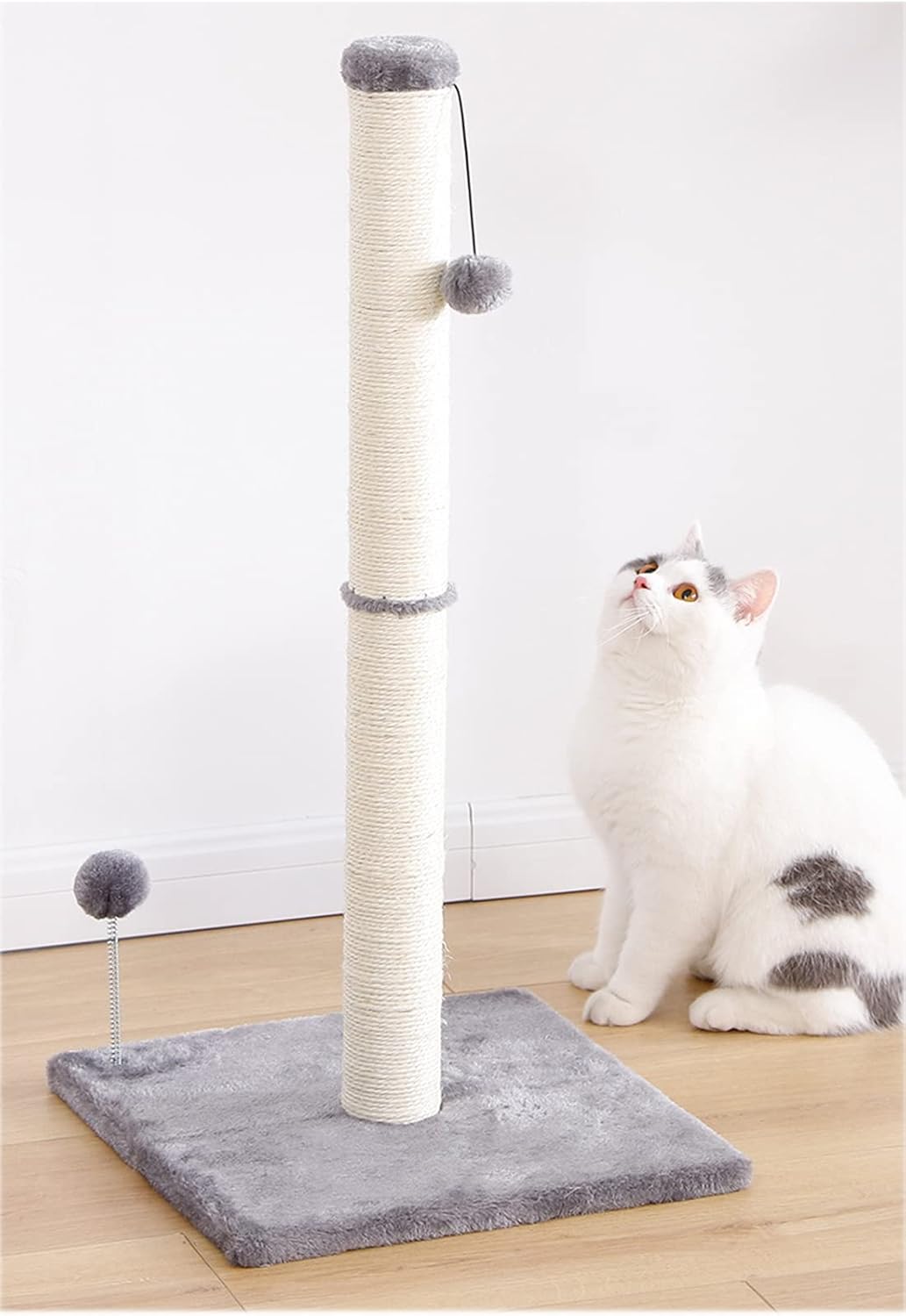 Kratzsäule mit hängendem Ball, 80CM