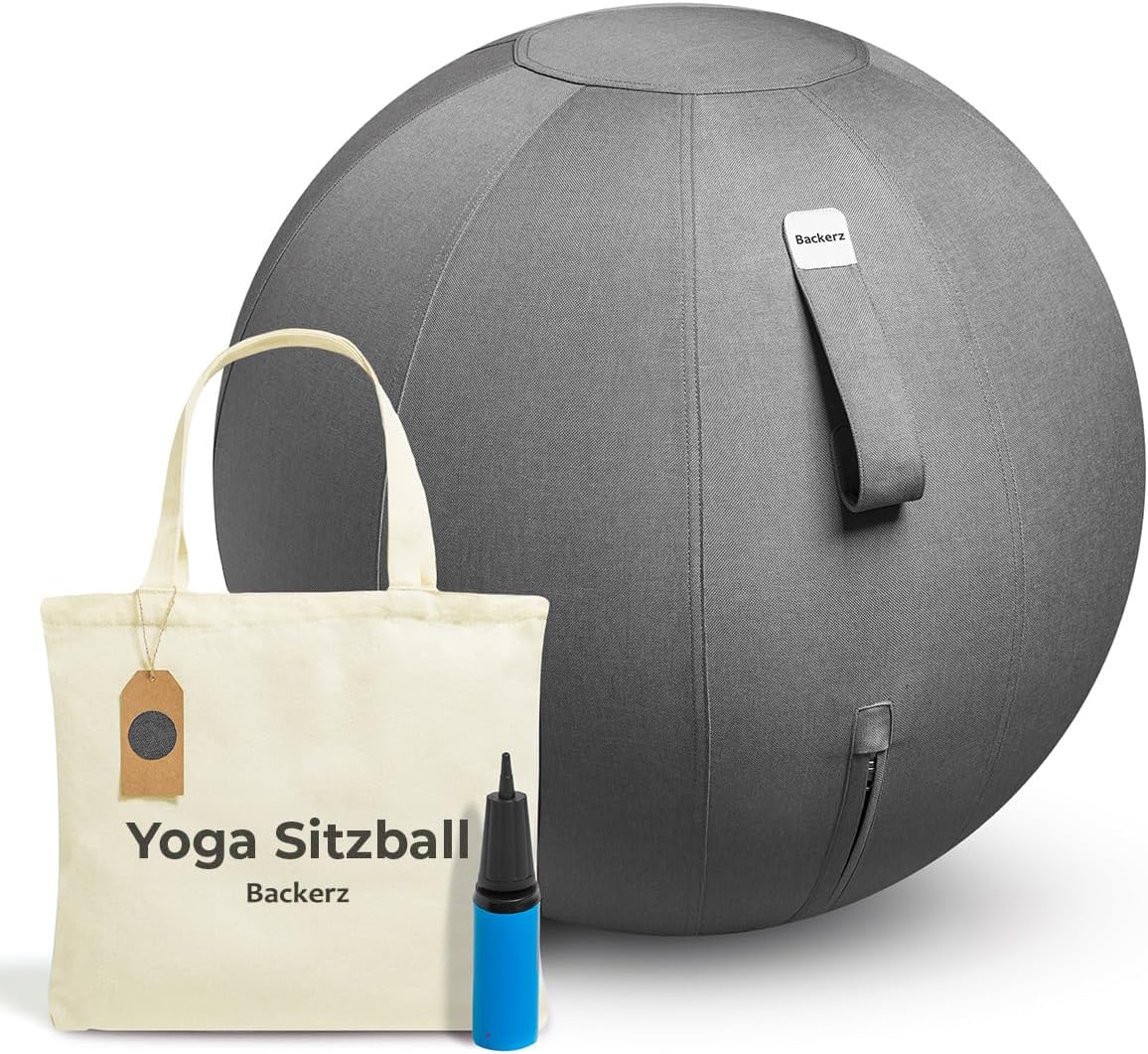 Ergonomischer Sitzball für Büro und Homeoffice (65 cm), 65 cm Dark Gray