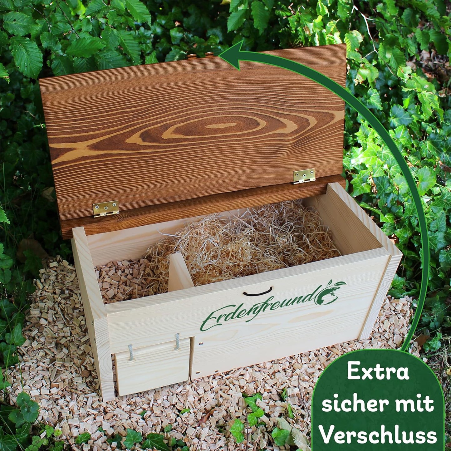 Igelhaus mit Labyrintheingang, Igelhaus Winterquartier & Nisthaus rattensicher