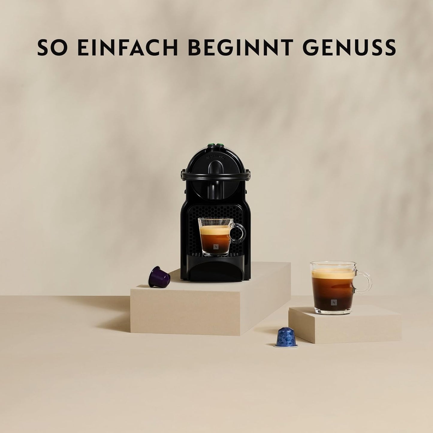 Inissia Kapselmaschine mit Energiesparfunktion, ohne Aeroccino / Weiss