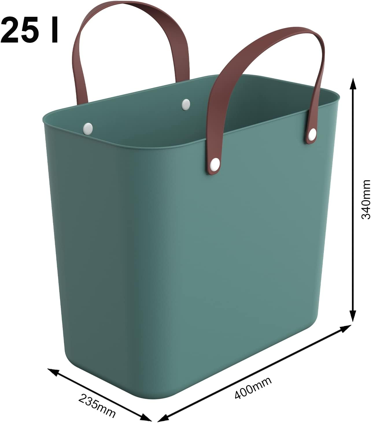 2er-Set Einkaufskorb, Grün, Grün