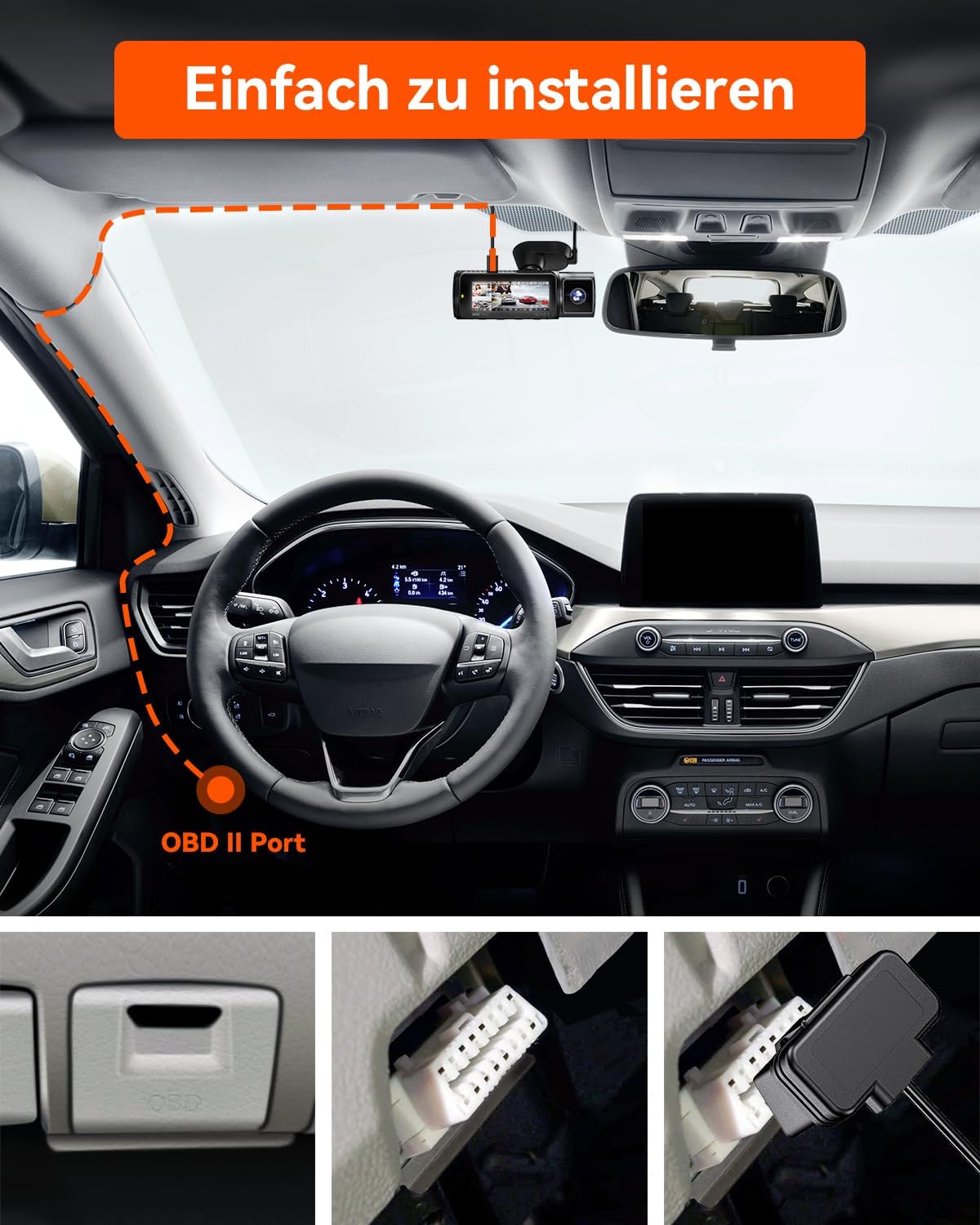 USB C OBD Hardwire für Vantrue Dashcam, modern