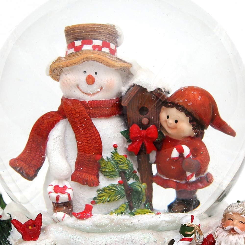Schneekugel Schneemann mit Kind