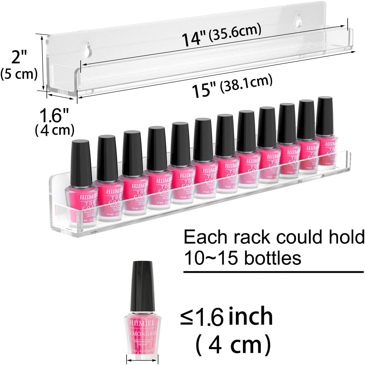 6er-Set Wandregal für Nagellack
