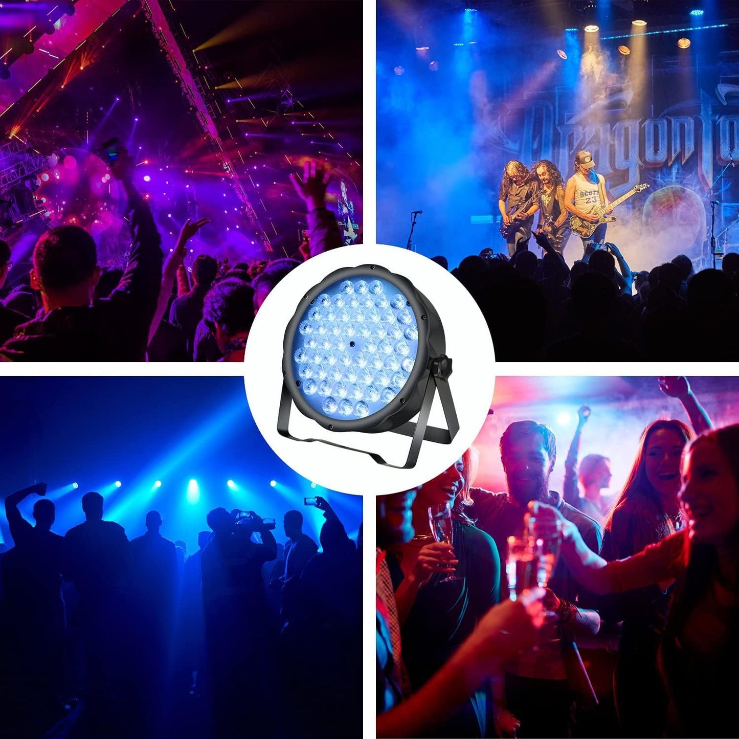 2-teiliges DJ Lichter Set mit Sprachsteuerung, 2 Stück
