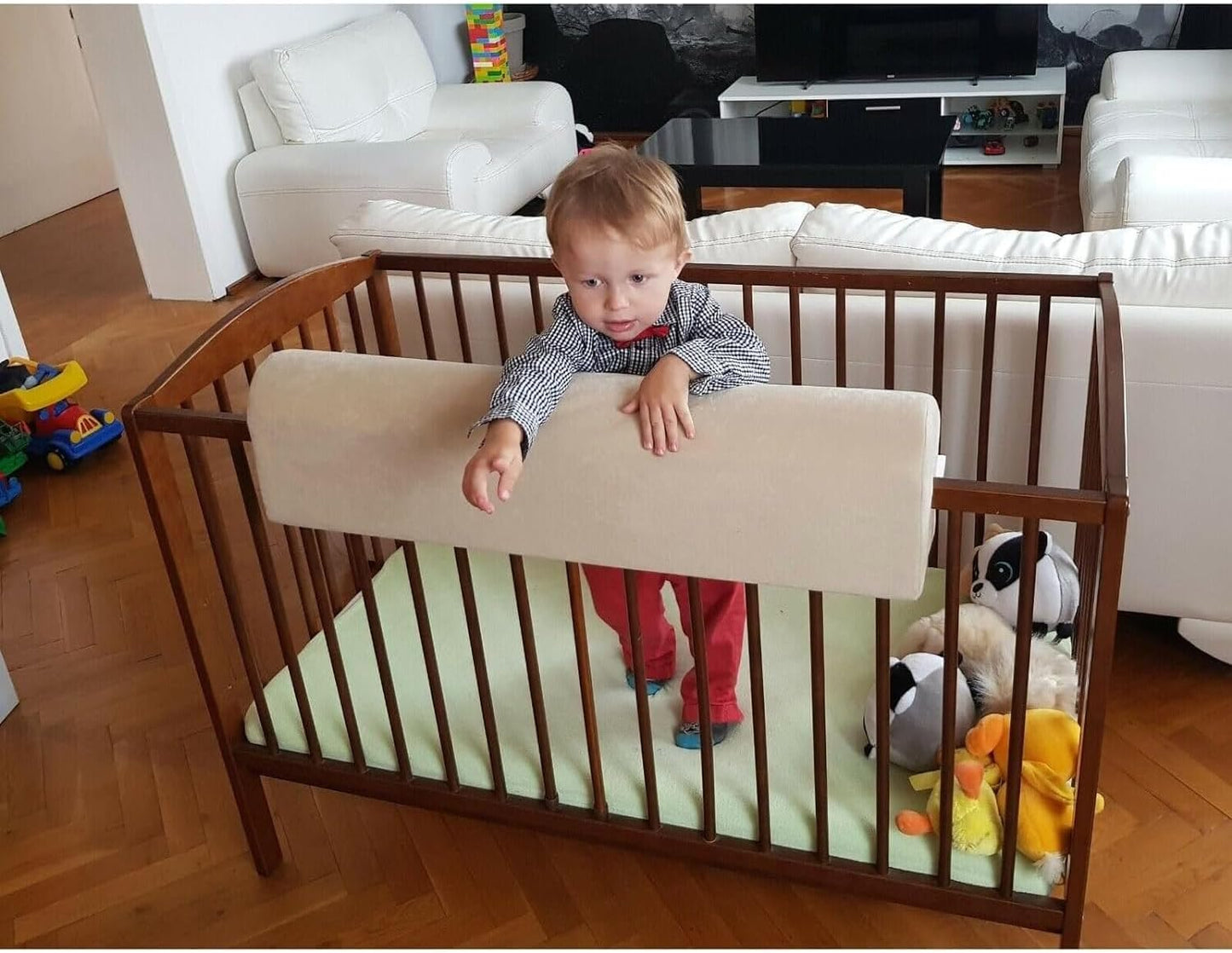Bettkantenschutz für Kinderbetten (50 cm), 50 cm, Beige