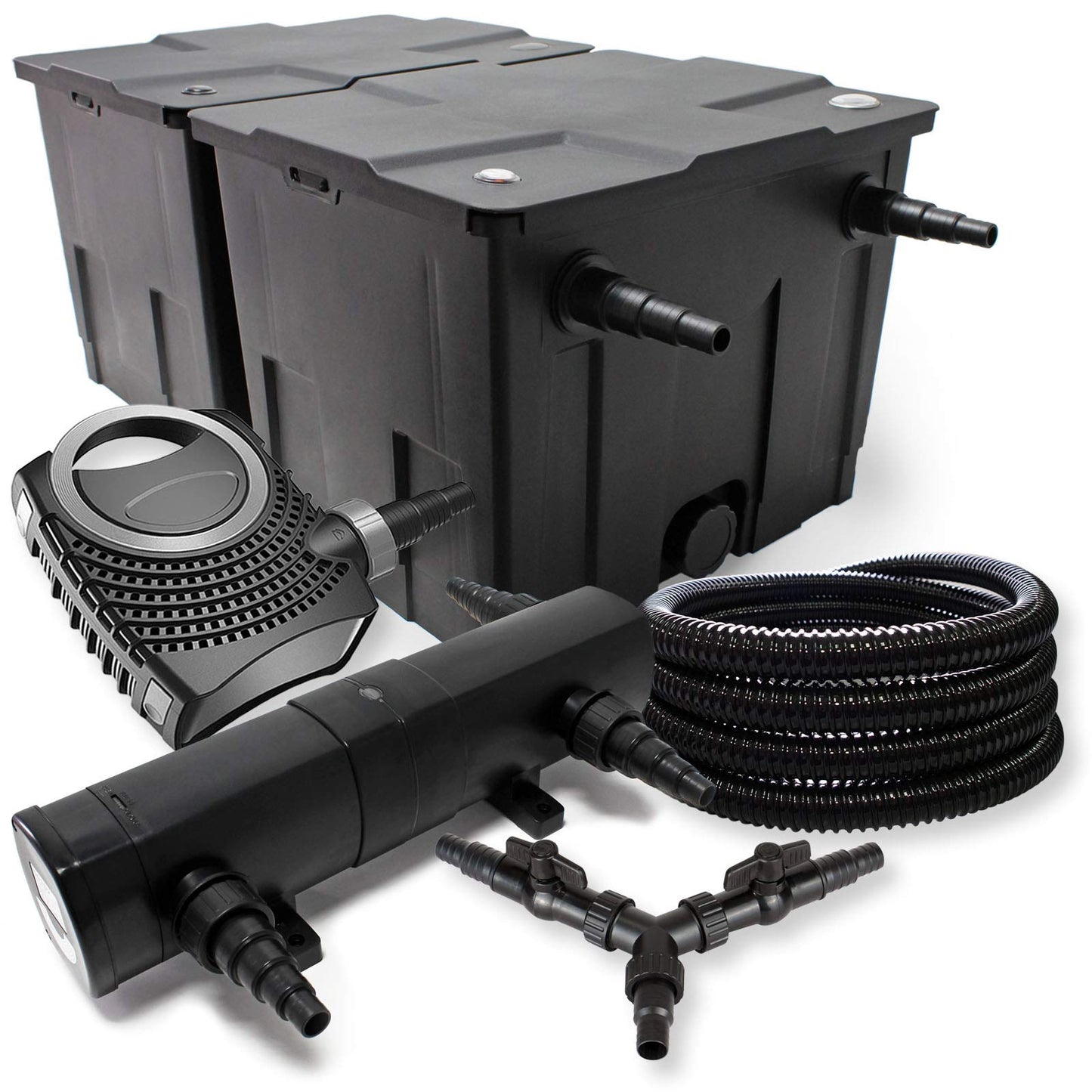 Teichfilter Komplettset für 60000L mit Pumpe & Klärer