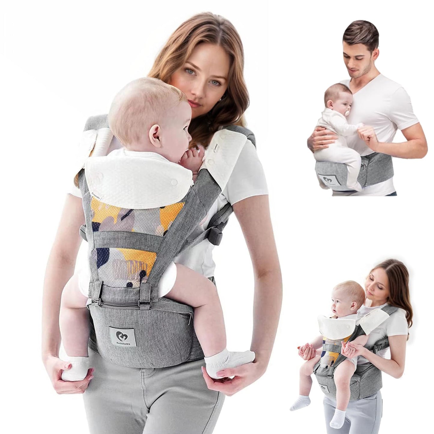All-In-One Babytrage mit 3 Tragepositionen