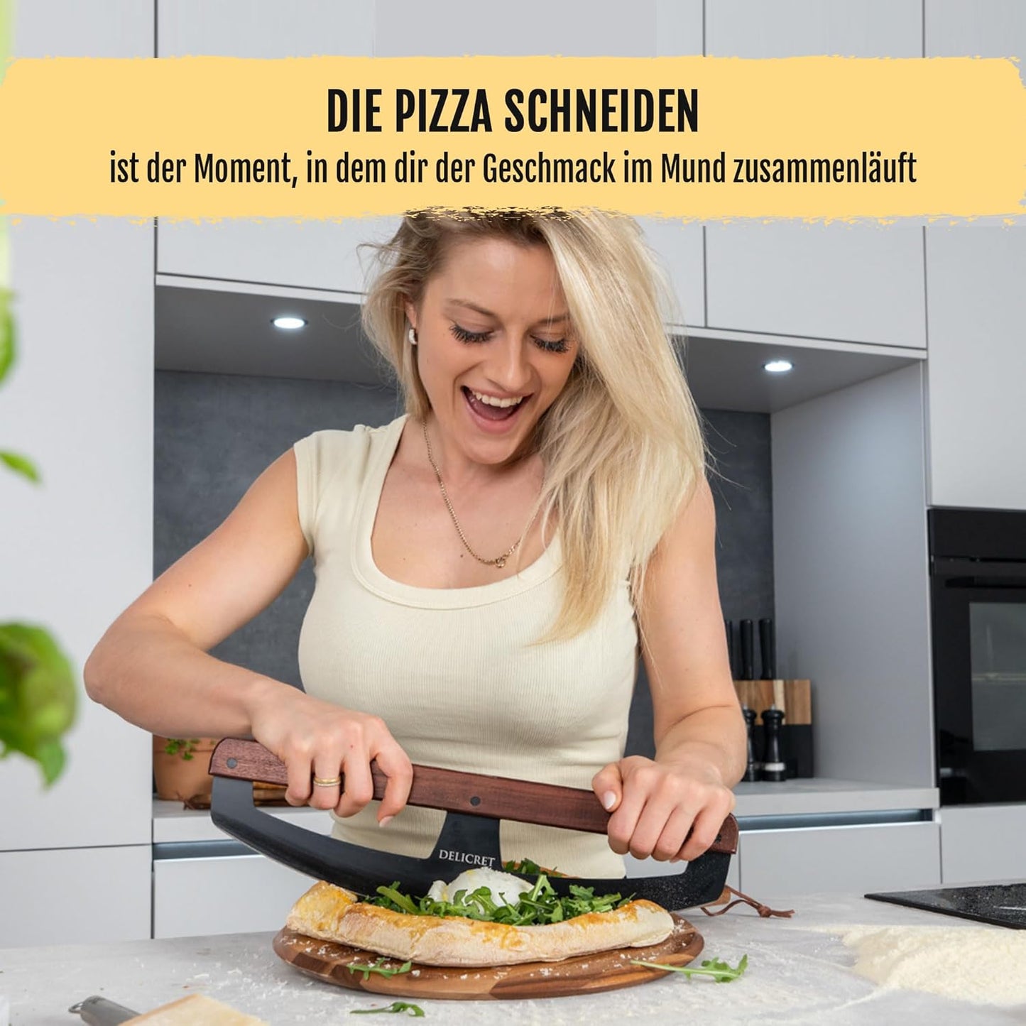 Pizza Wiegemesser Black Line-Serie