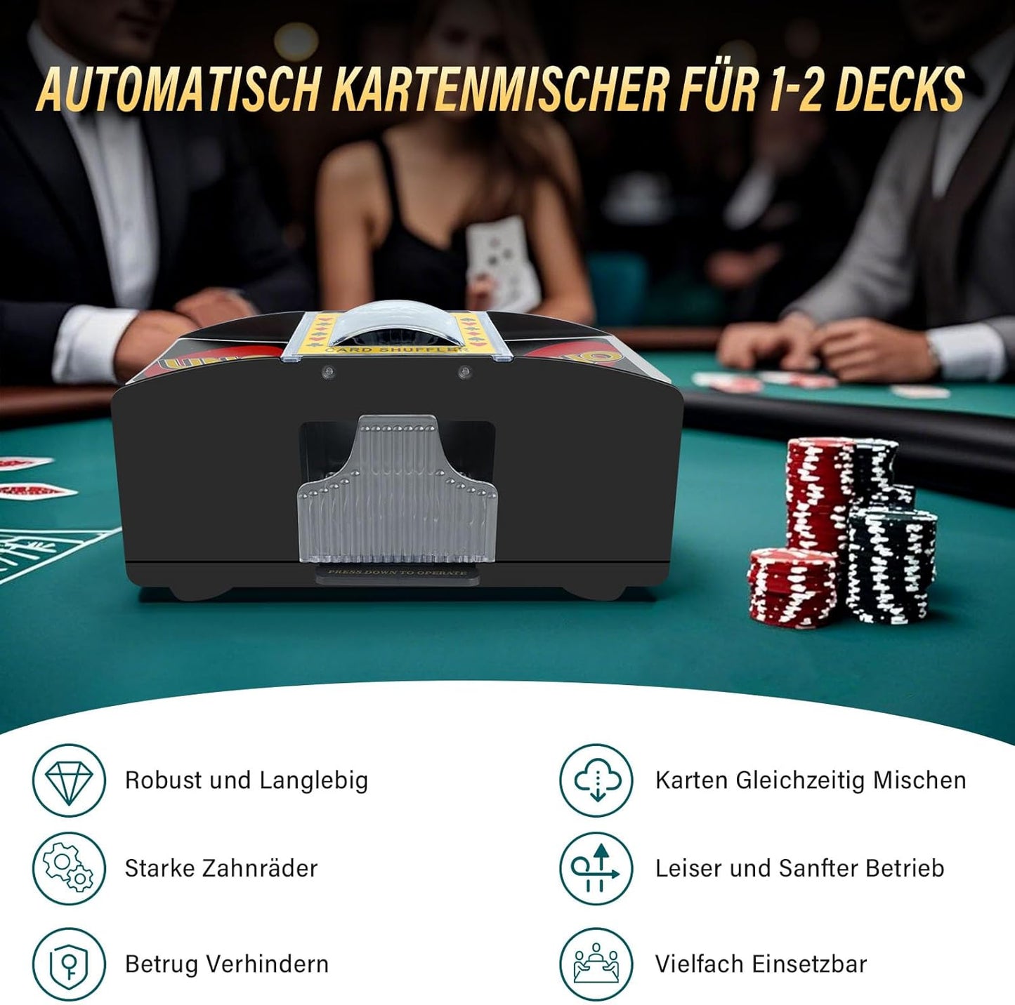 Elektrische Kartenmischmaschine, Schwarz B