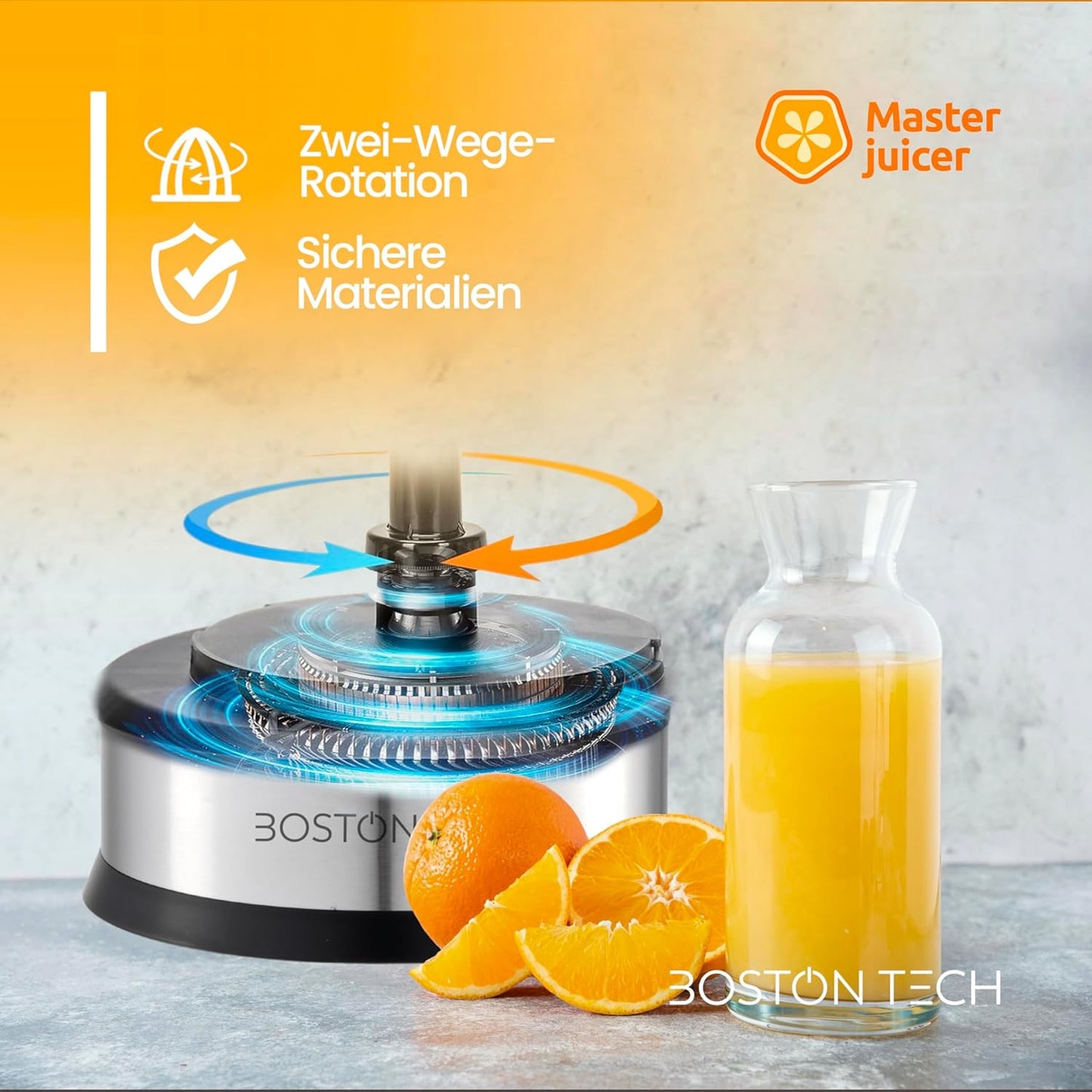 MasterJuicer Zitruspresse mit 2 Kegeln