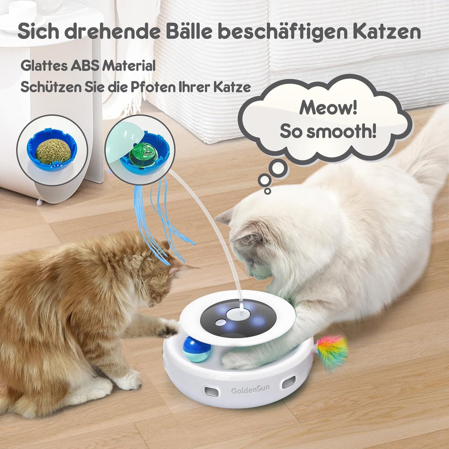 Spielzeug für Katzen, Weiss