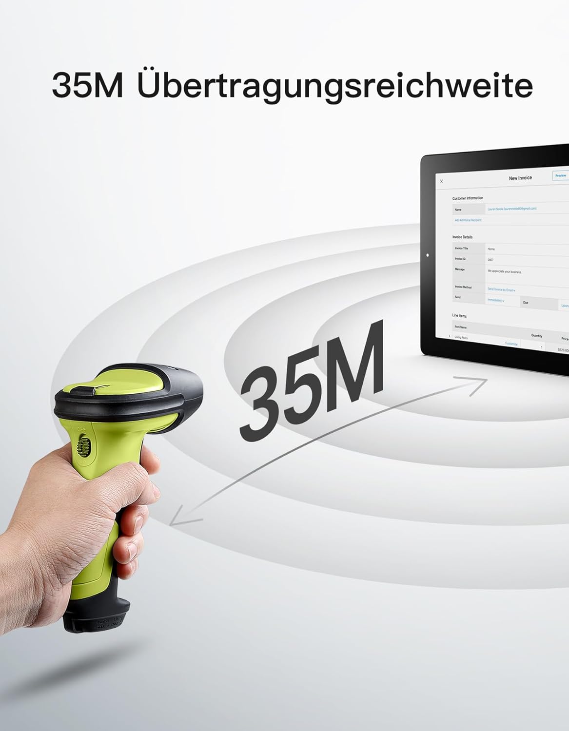 2D Barcode-Scanner BCST-72, Grün 2D