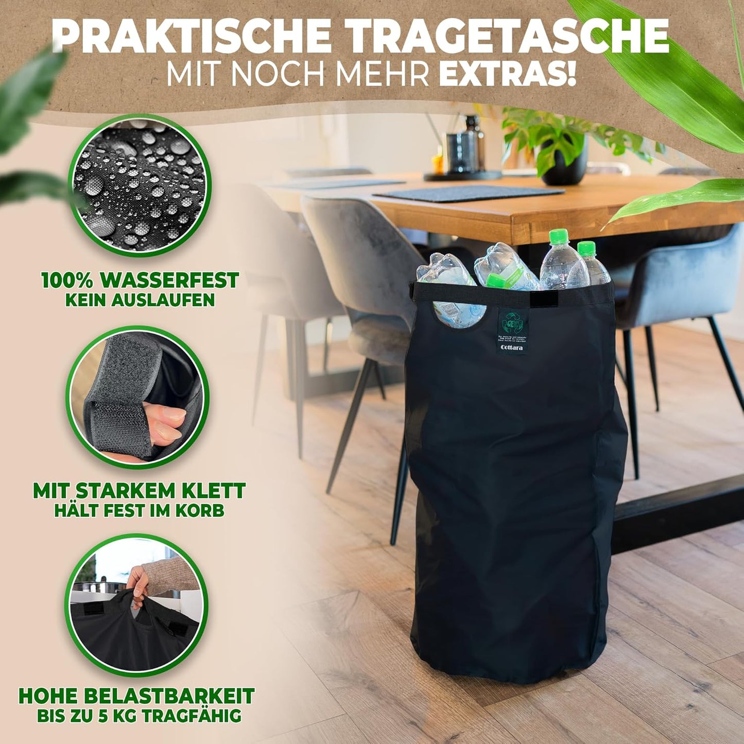 Pfandflaschensammler, Schwarz