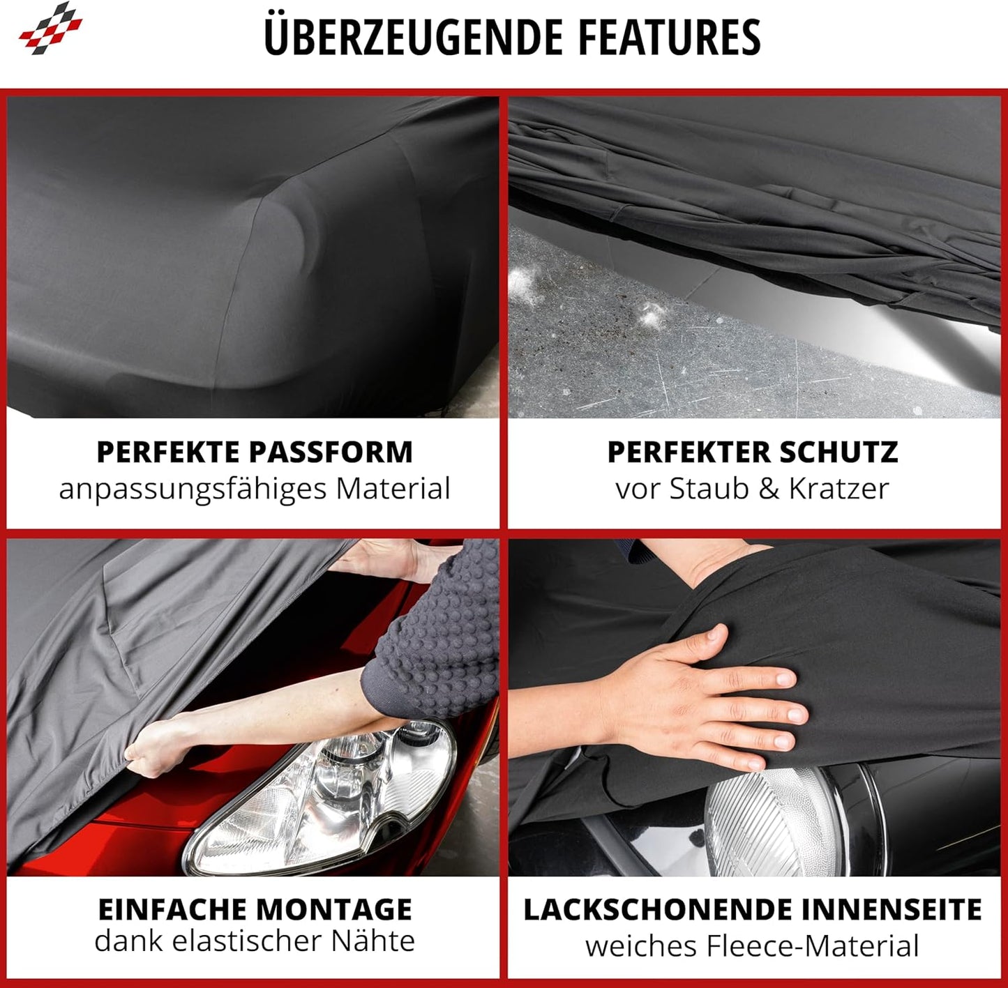 Autoabdeckung für SUV/VAN (424 cm), Schwarz Größe 7: SUV/VAN 370 - max. 424 cm Länge