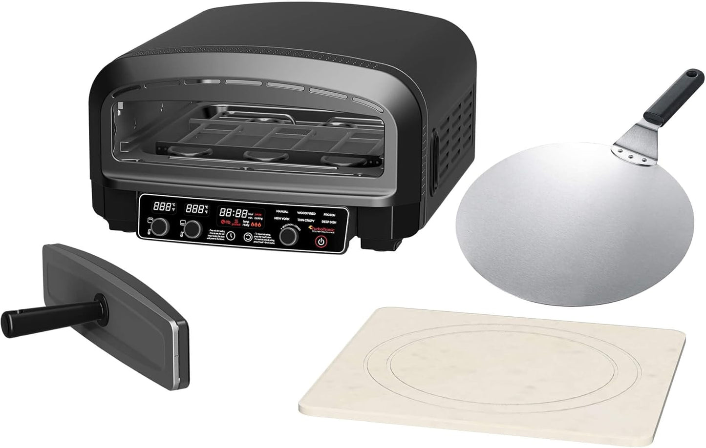 Pizzaofen TT-PO14 mit Pizzastein und Pizzaschieber, bis 450 °C