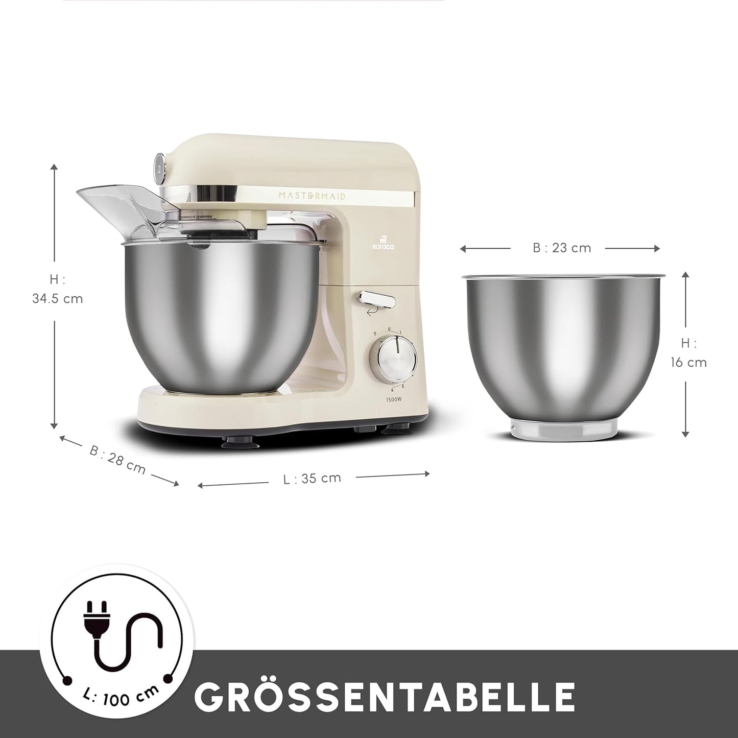 Küchenmaschine Mastermaid Chef Pro, Soft Cream