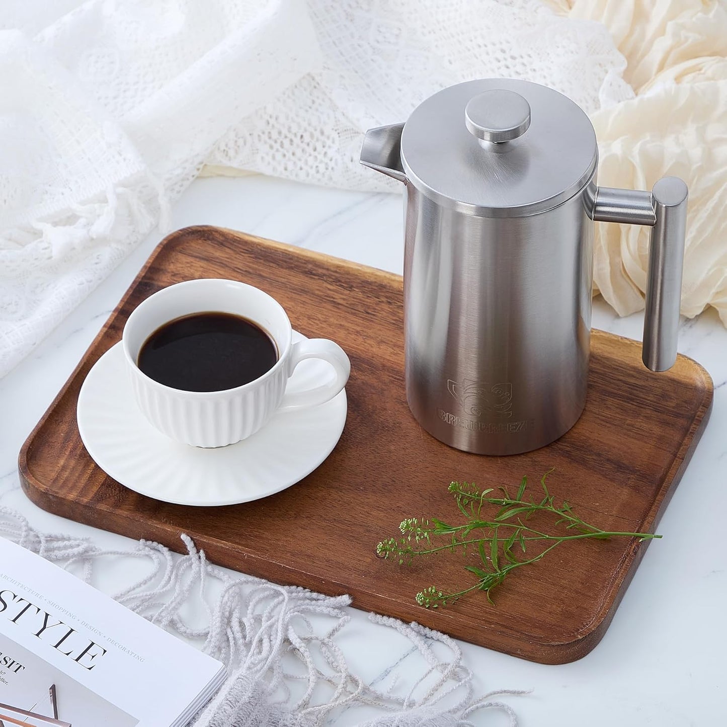 French Press, Mattsilber 1 Liter