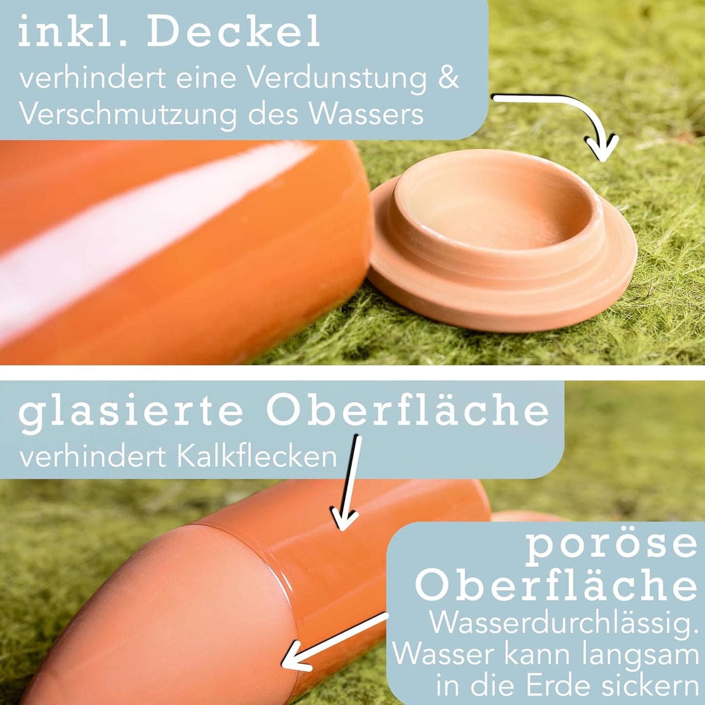 Giesshilfe für Zimmerpflanzen, 2x 530 ml, 2 Stk. je 530ml