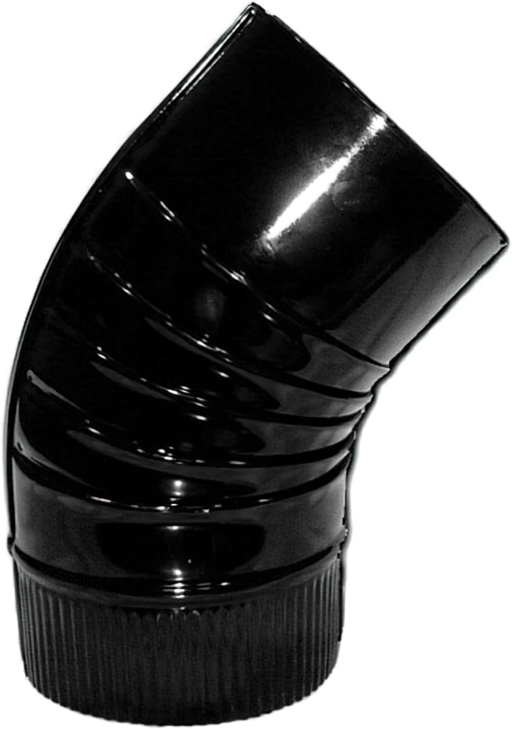 Gebogenes Ofenrohr/Eckstück 45°, 100 mm