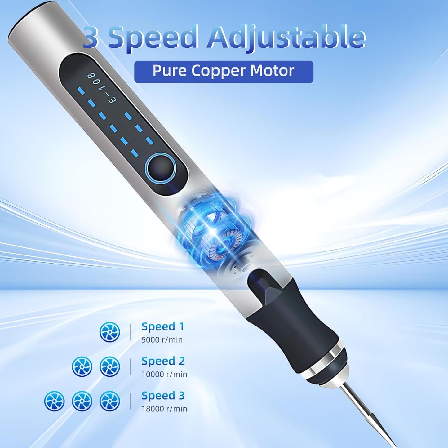Kabelloser Gravierstift mit Zubehör