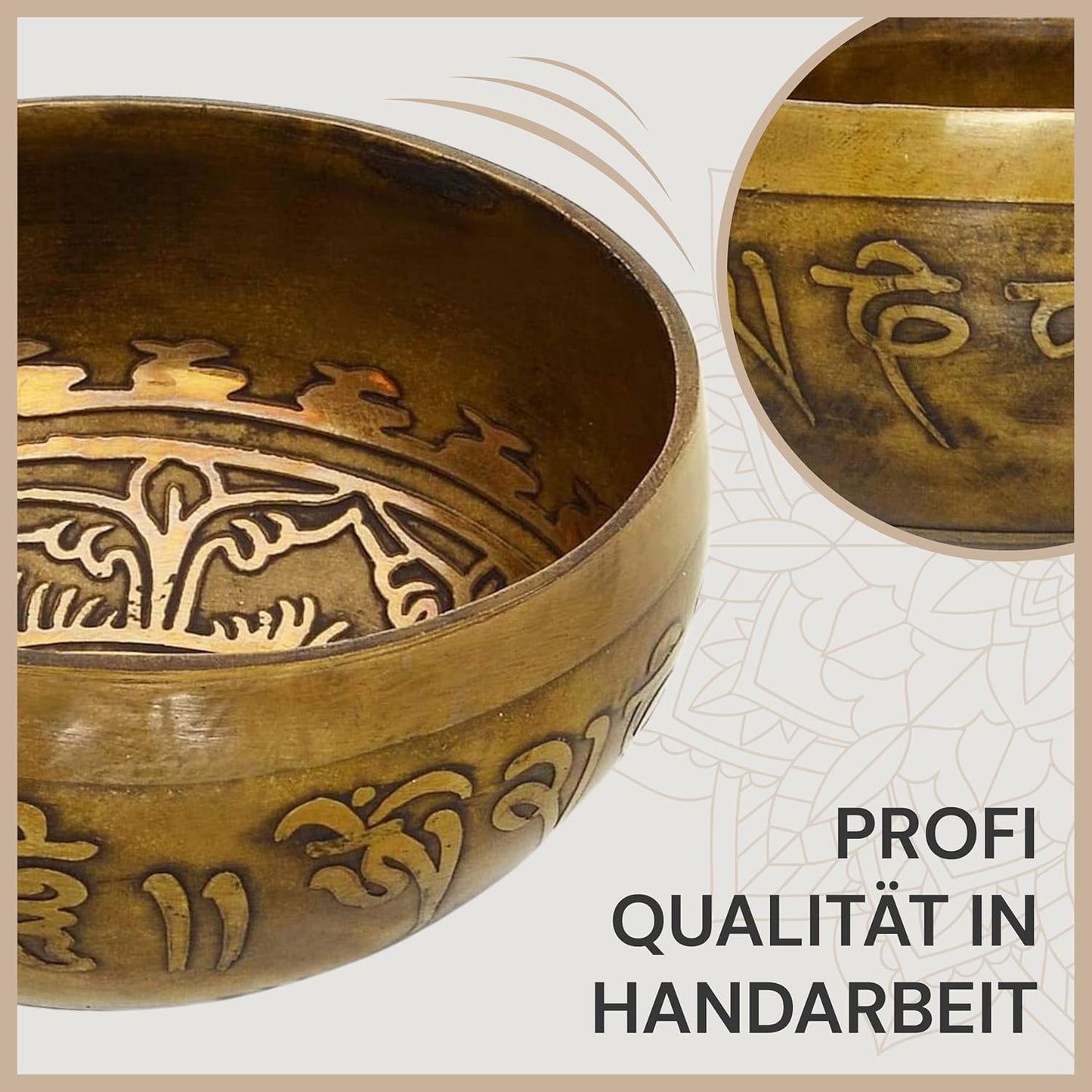 Klangschale für Meditation und Entspannung, 10 cm Antique