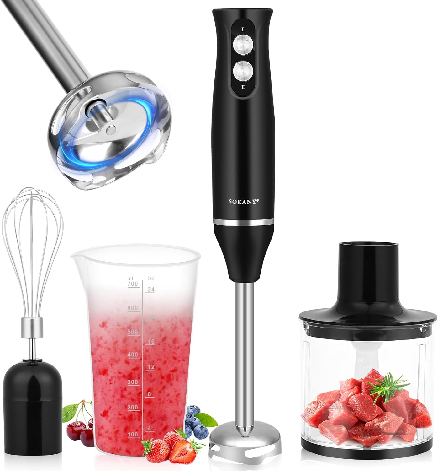 4-In-1 Stabmixer mit Zubehör