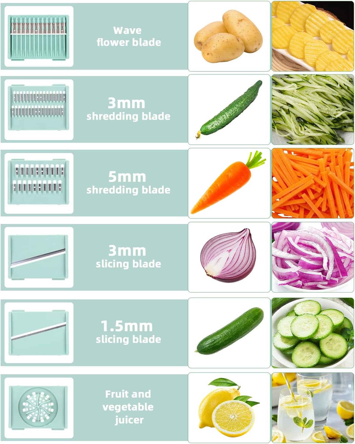 Salatschleuder mit Schneide-Set