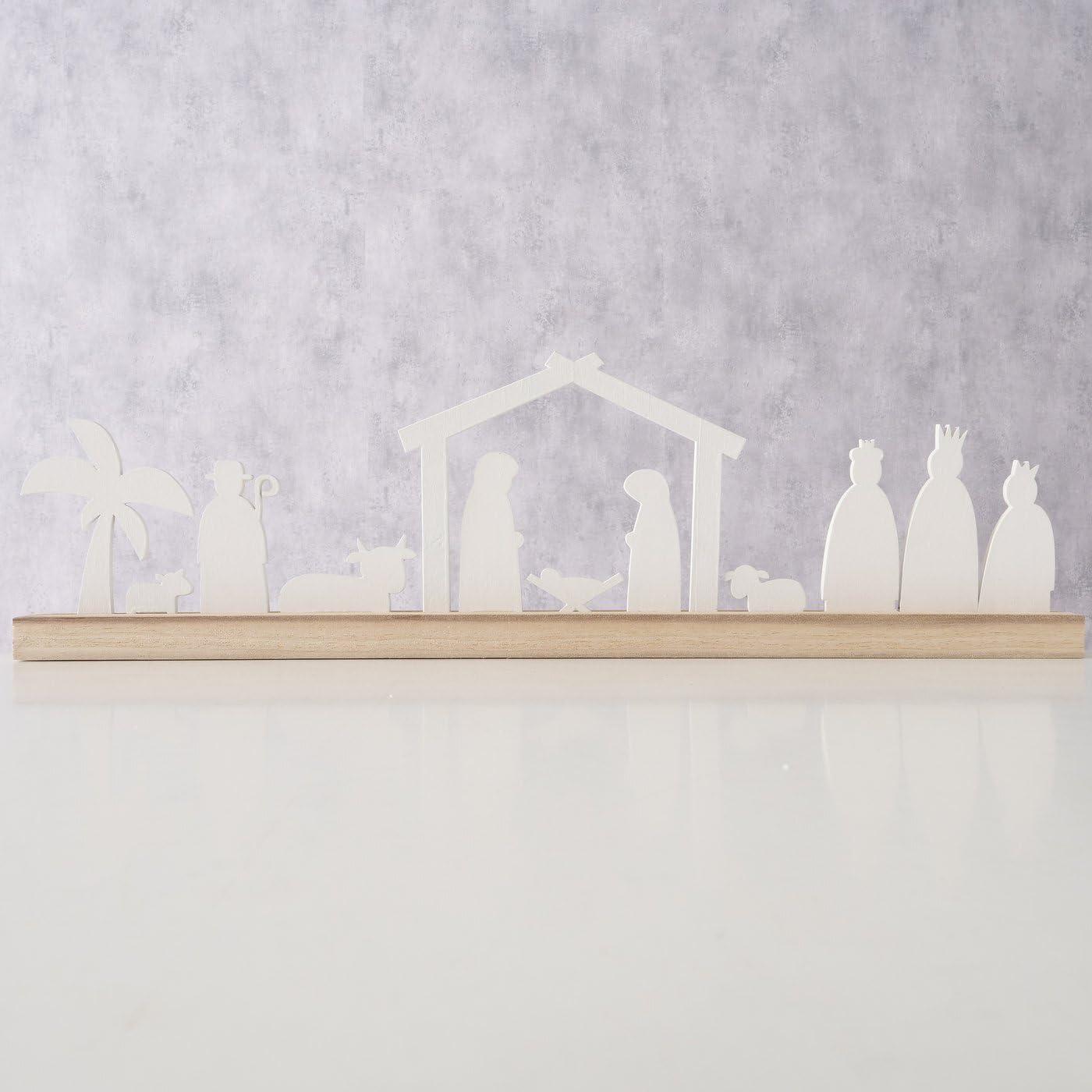 Weihnachts-Krippe mit Figuren (50x4x14cm)