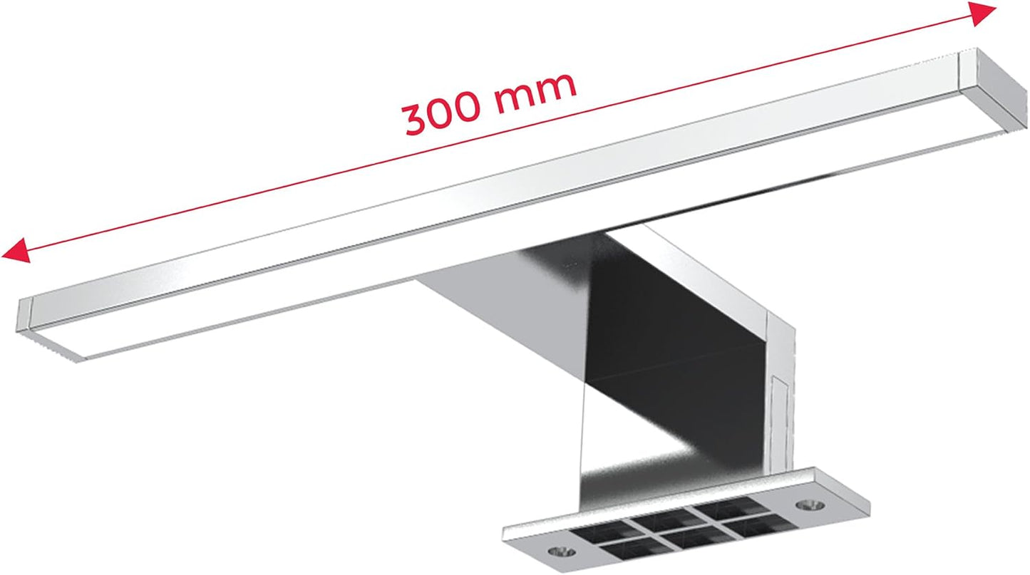 Spiegelleuchte für Bad, Chrom 30 cm