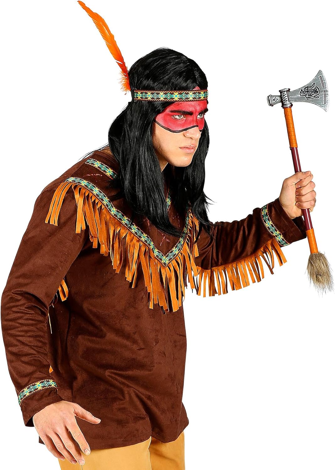 Kostüm Indianer Oberteil, Stirnband mit Feder), S