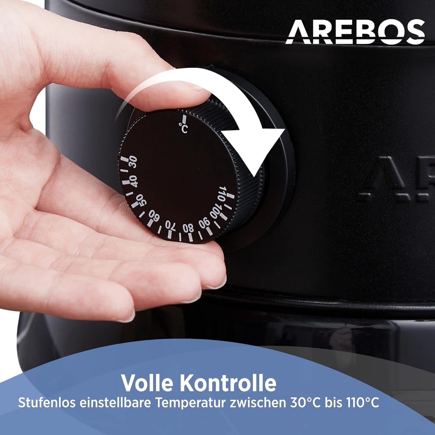 3in1 Glühweinkocher mit Auffangschale, Auslasshahn & Thermostat, Schwarz