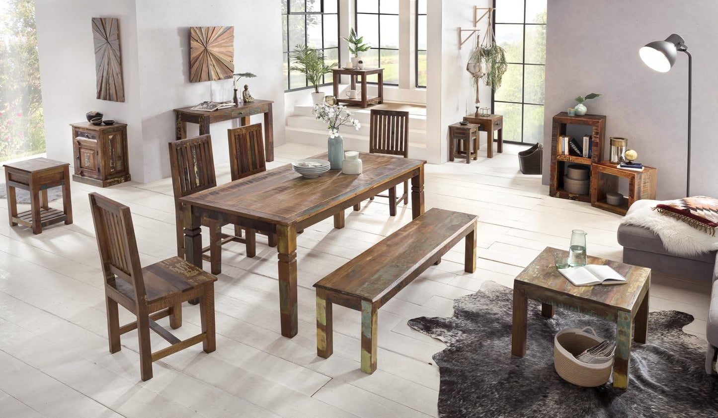 Rustikaler Couchtisch, Braun 60 x 60 x 47