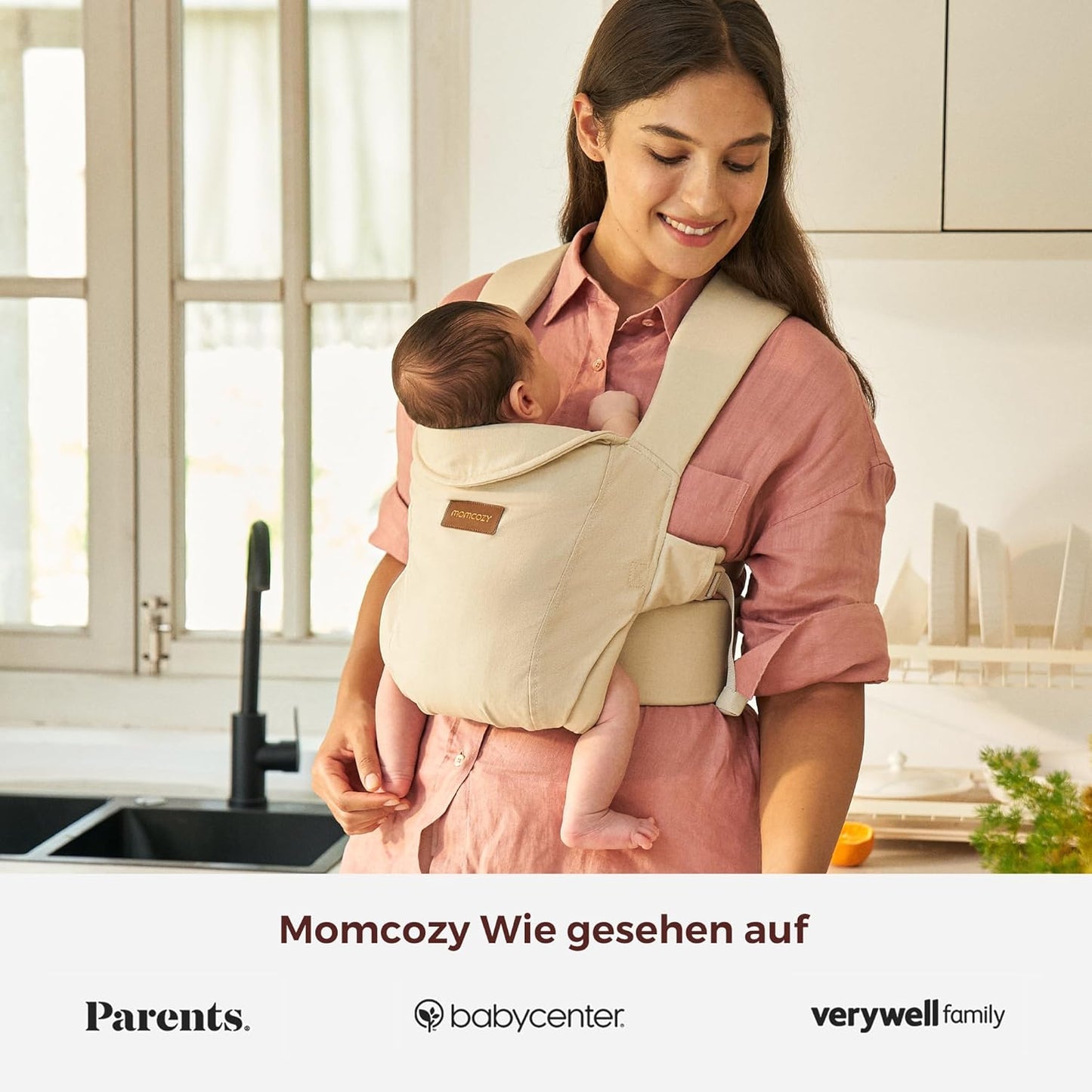Babytrage für Neugeborene, Khaki