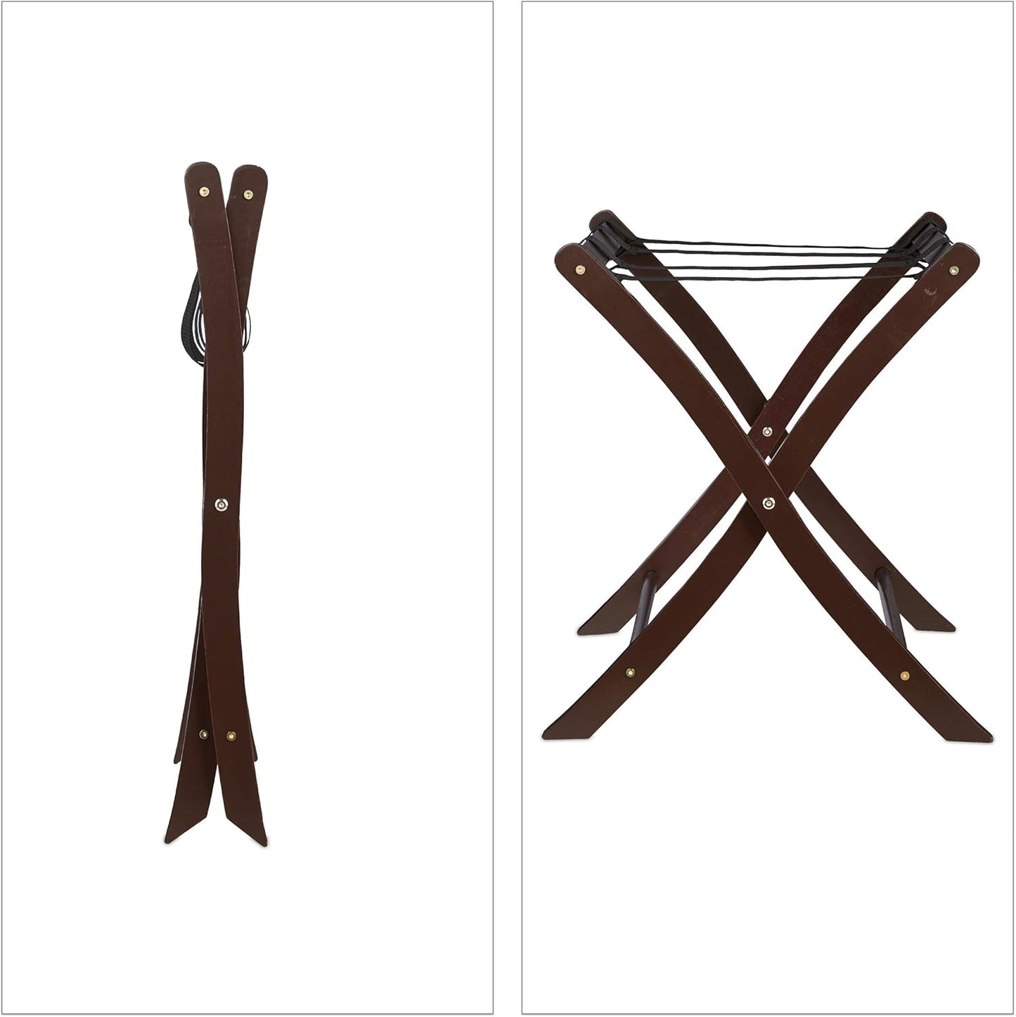 Kofferständer klappbar, Braun