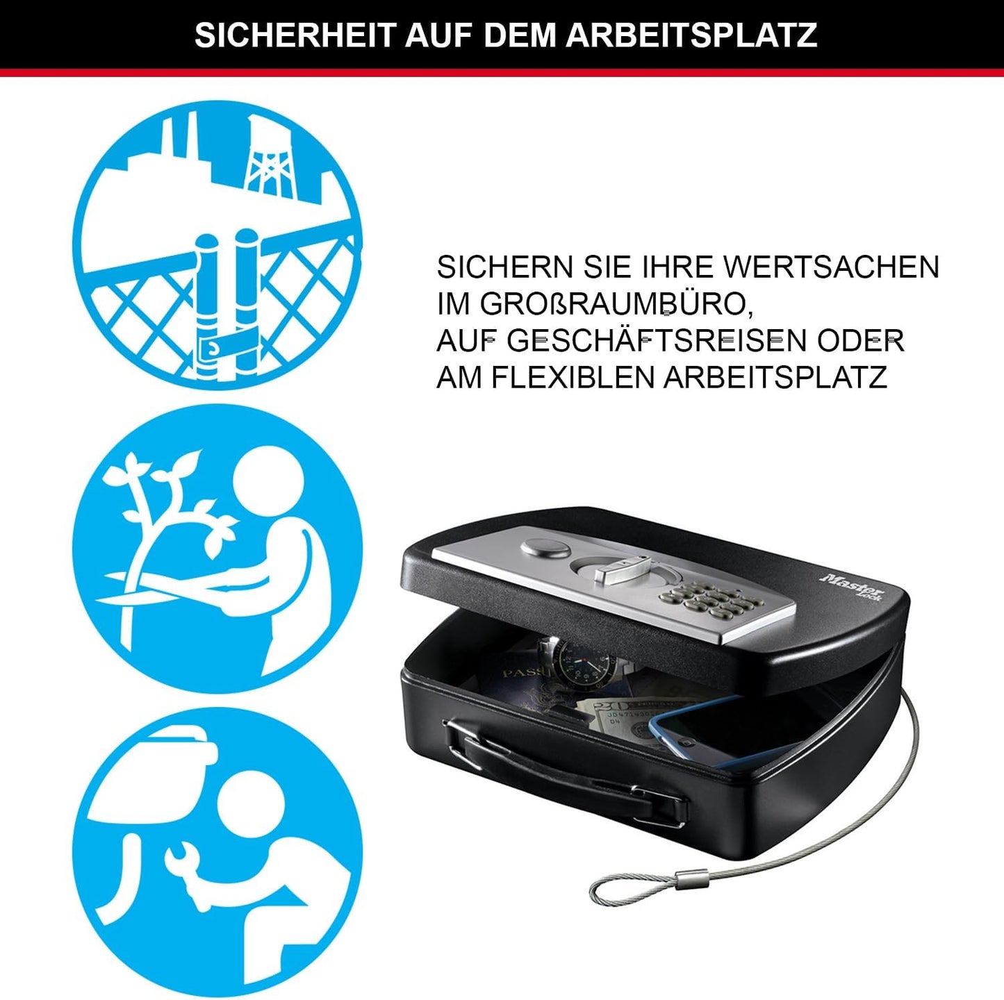 Schliesskassette P008EML, Kombi + Kabel