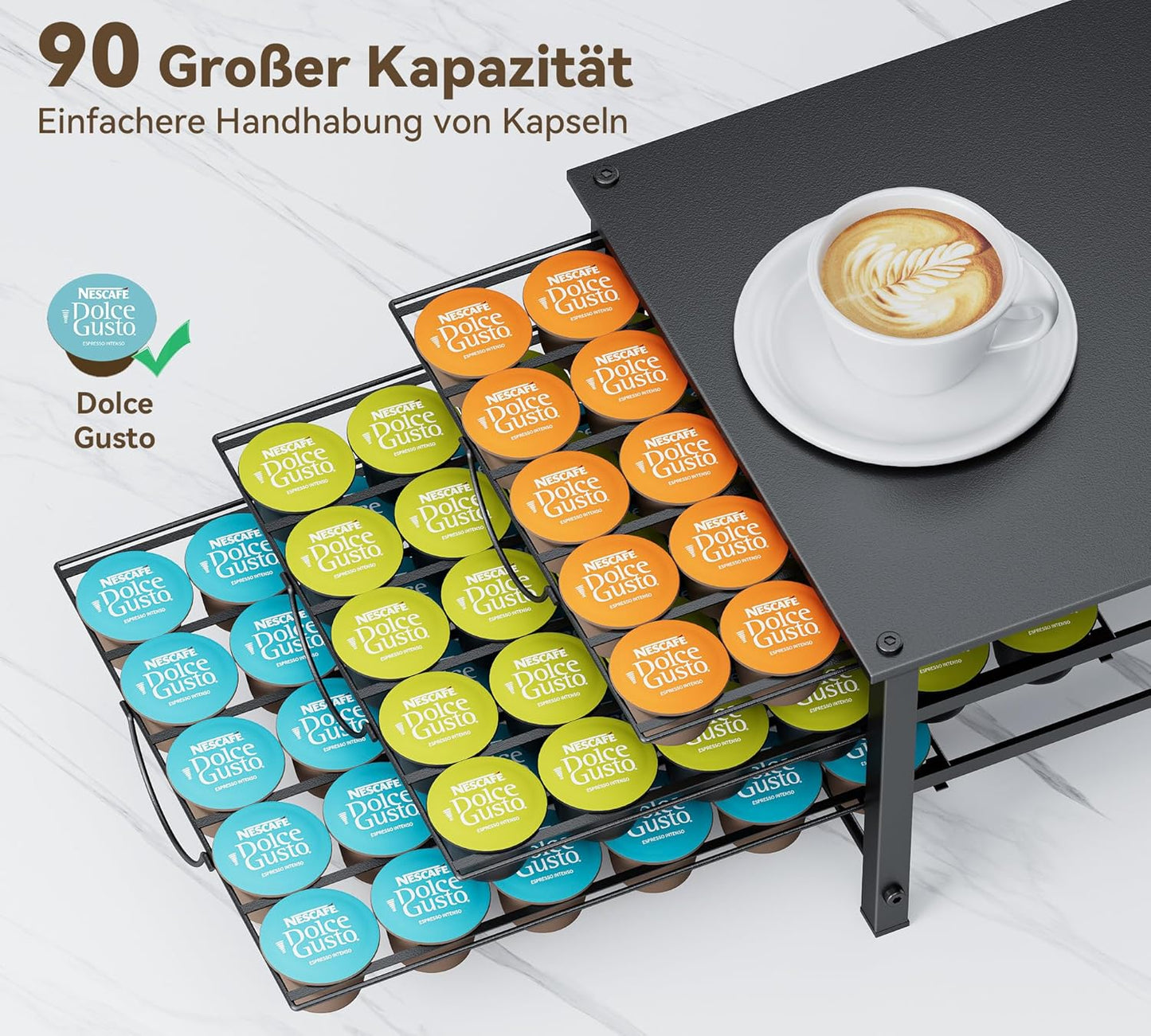 Kapselhalter für Dolce Gusto, 90 Kaffeekapseln