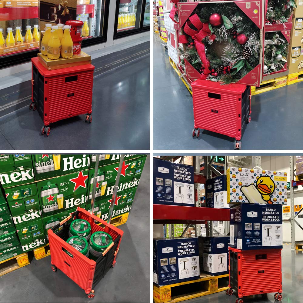 Faltbare Einkaufstrolley-Box, Gelb