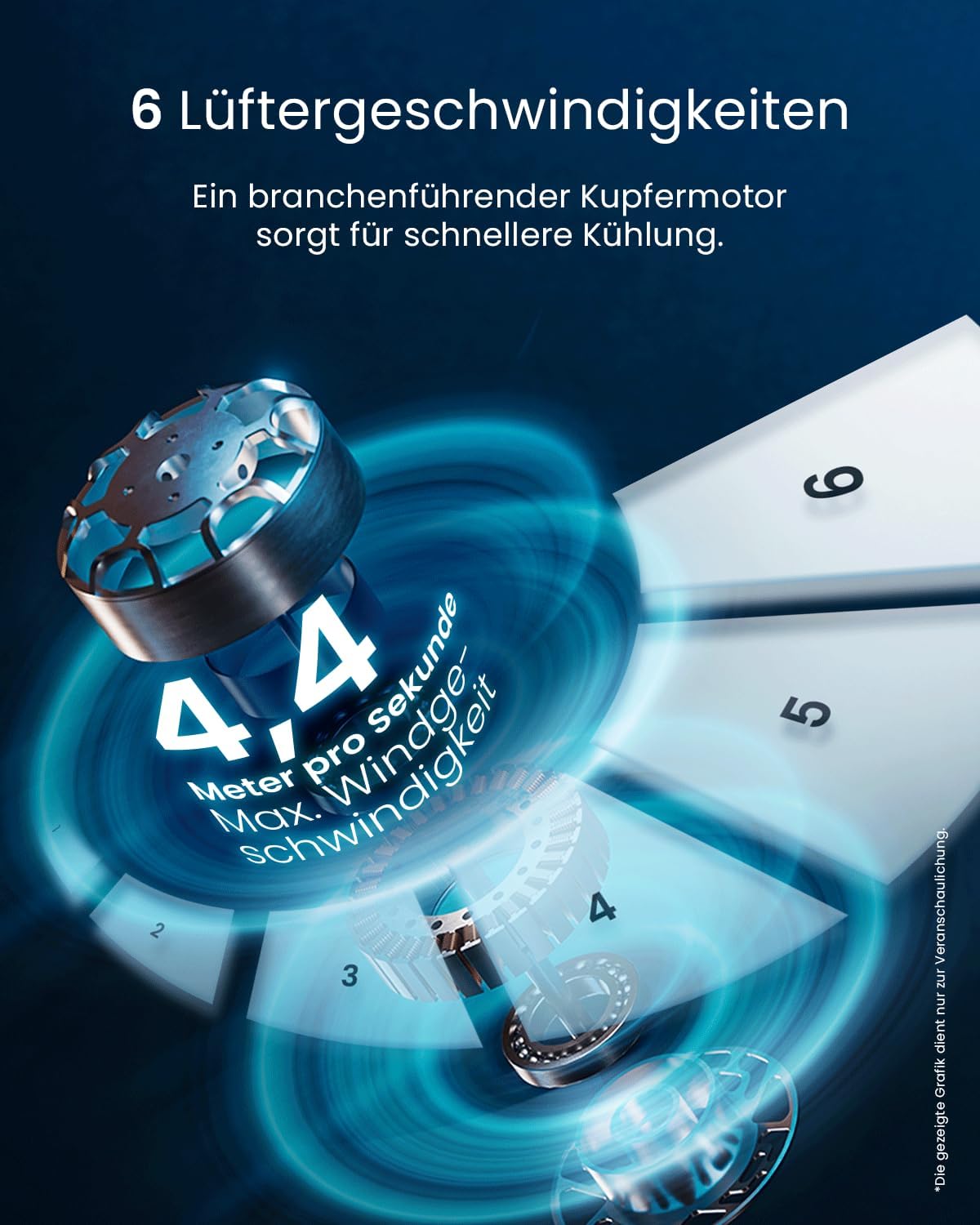 Rotorloser Turmventilator, Smart App Schwarz