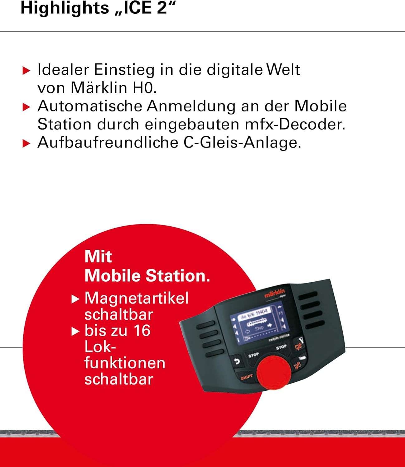 Digital-Startpackung ICE 2 Modelleisenbahn H0, Single