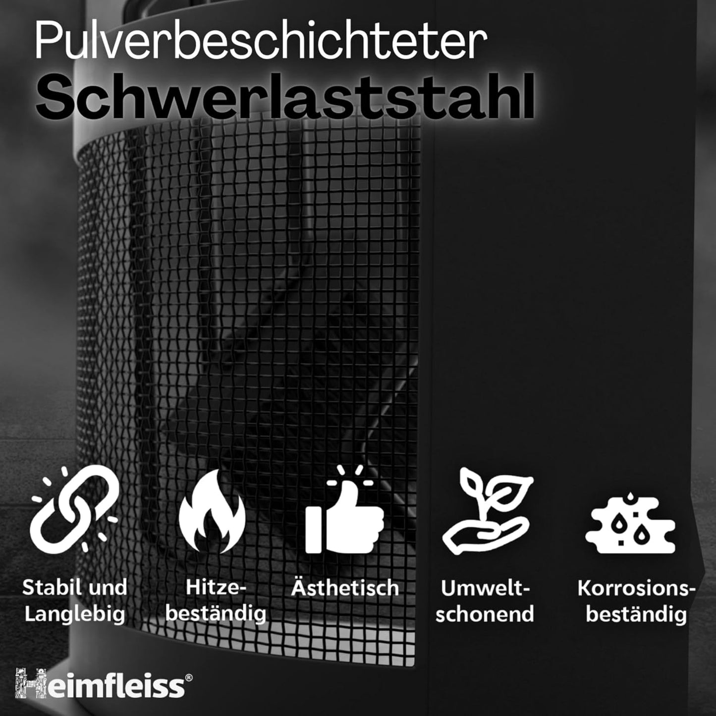 Kaminbesteck-Set mit Holzgriffen, Schwarz mit Holzgriffen - Design 40