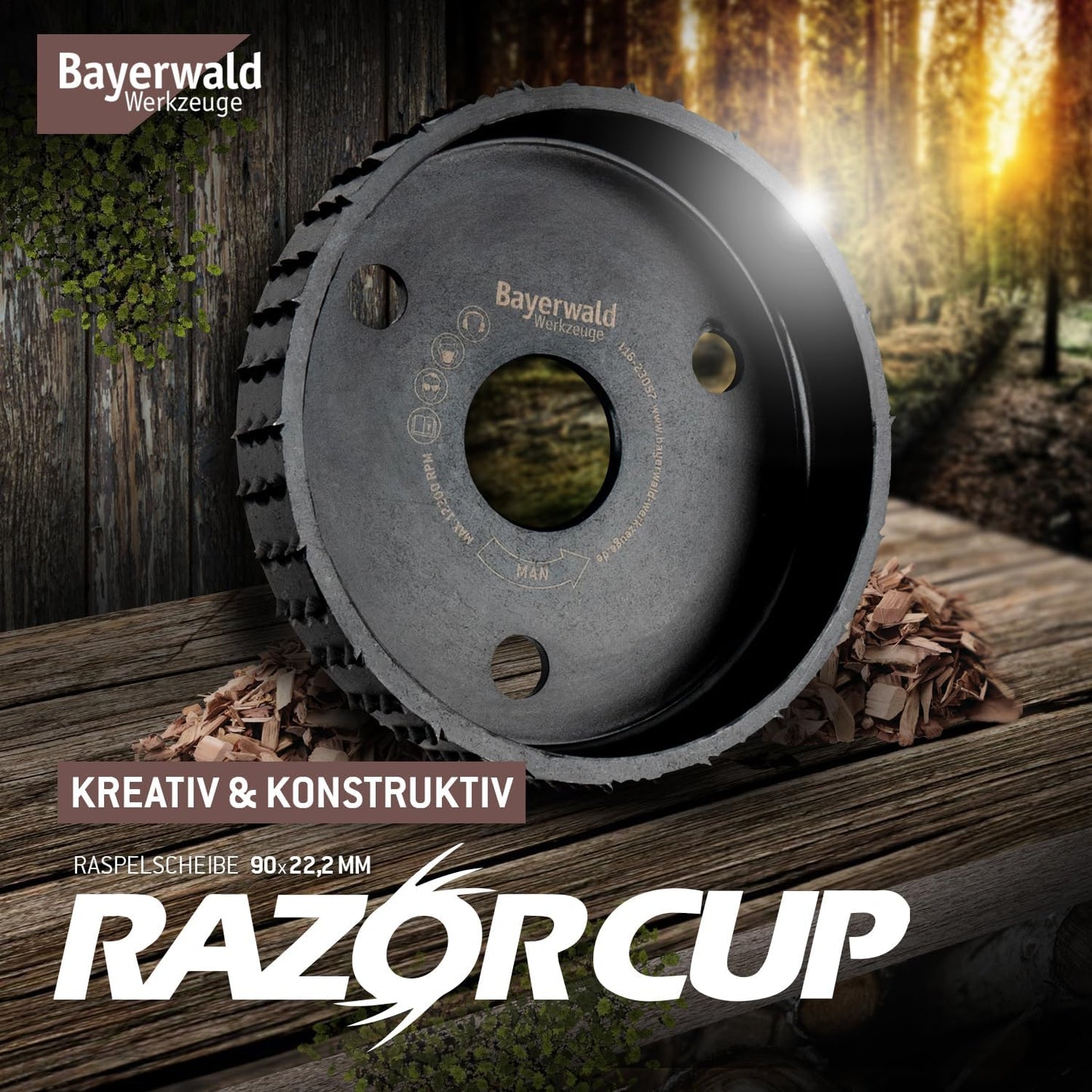 RazorCup Raspelscheibe, Raspelscheibe RazorCup Ø 90 mm