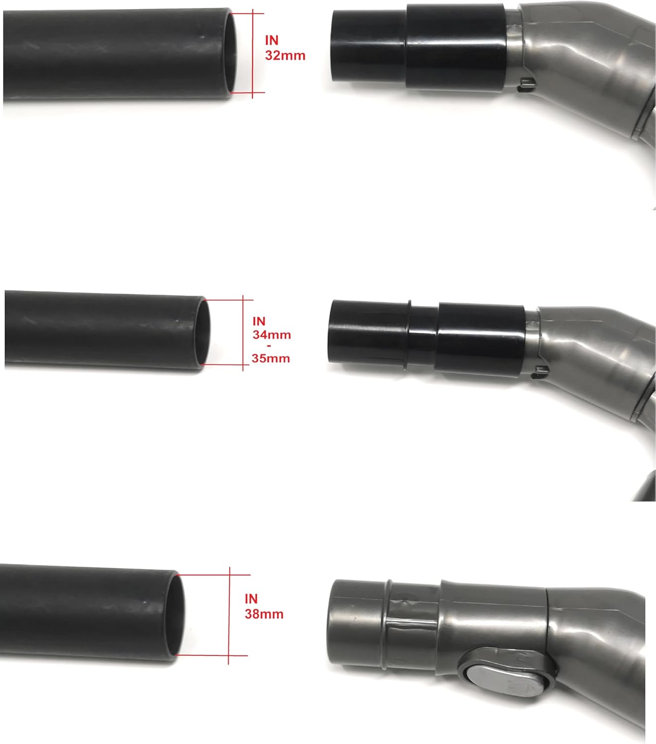 Flexible Parkettdüse für Dyson Staubsauger mit Adapter, mit Adapter 32mm / 35mm / 38mm