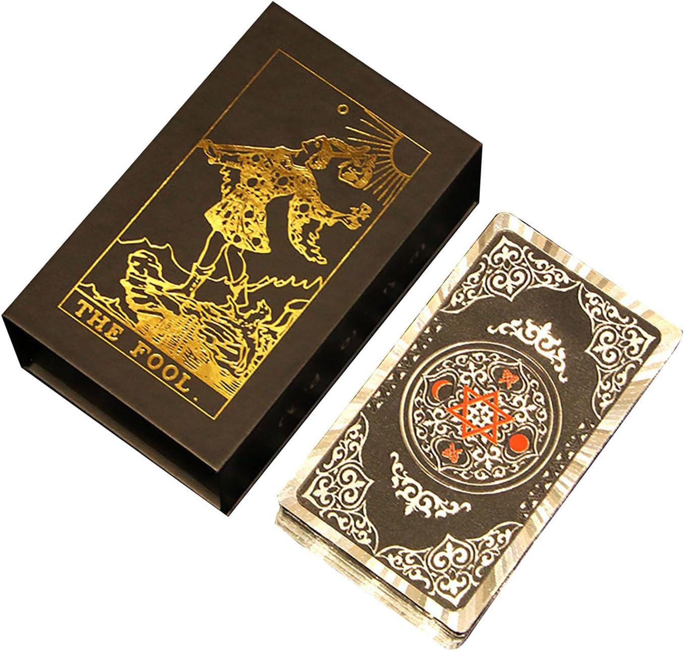 Tarotkarten-Set mit Anleitung für Anfänger, Silver Silber