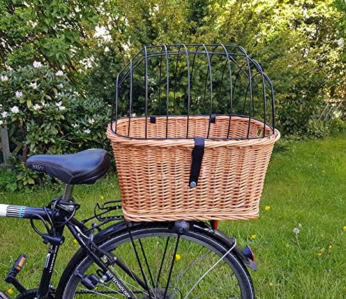 Hundefahrradkorb mit Gitter für Gepäckträger
