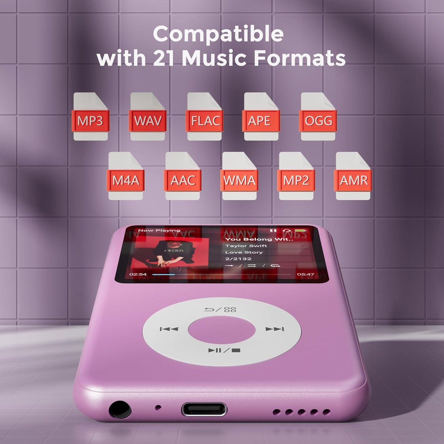 Kinder-Musikplayer, lila