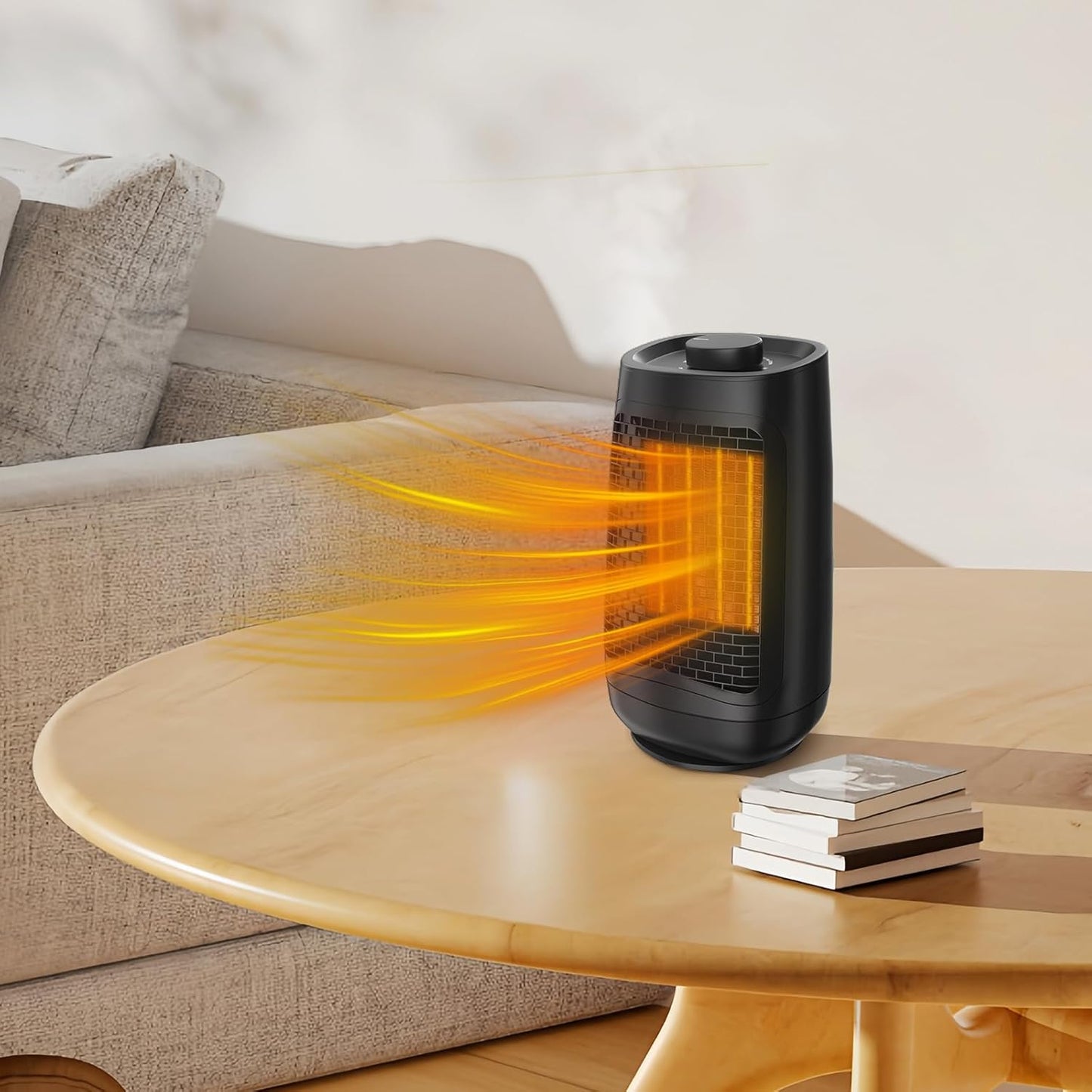 Heizlüfter mit Thermostat und Schwenkfunktion, X-Large Gelb
